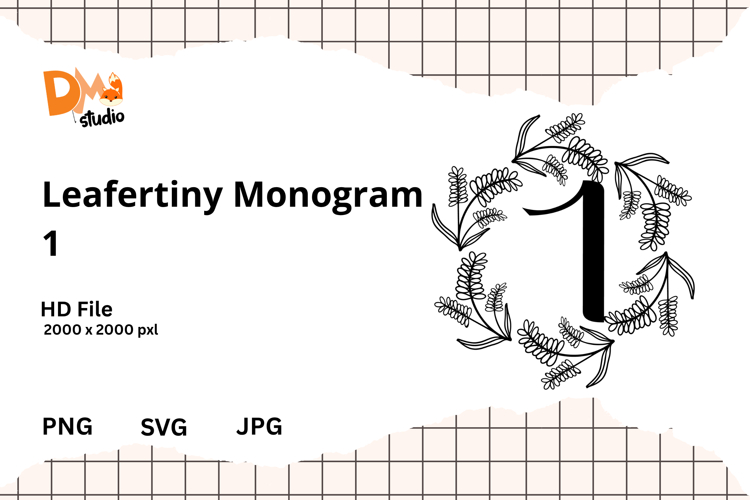 Floral Monogram Letter Svg