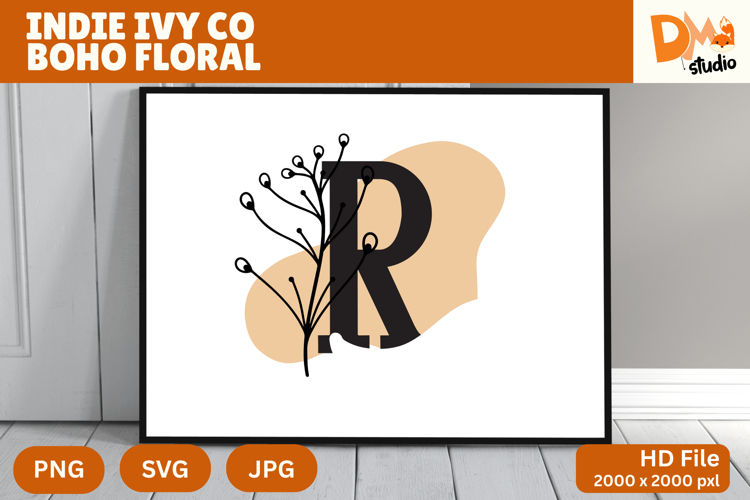 Floral Monogram Letter Svg Image 24