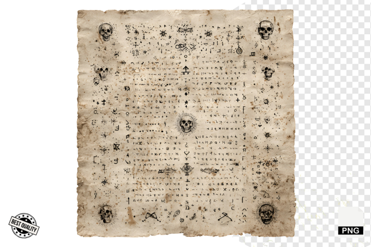 Halloween Goth Old Paper Clipart example image 1