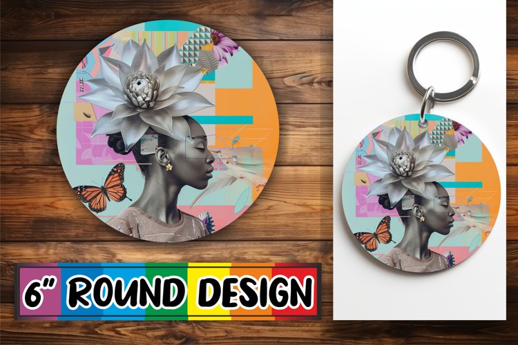 Afro Woman Artistic Tumbler Wrap Abstract Style PNG example image 1
