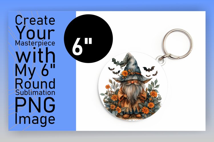 Autumnal Gnome Round Design Spooky Sublimation Delight PNG