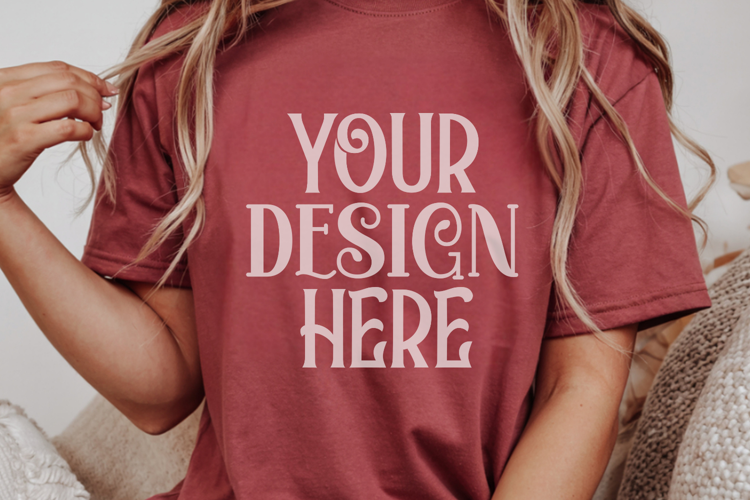 Chambray Comfort Colors 1717 Christmas Mockup, CC 1717