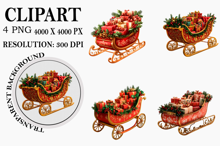 Watercolor Christmas Clipart PNG