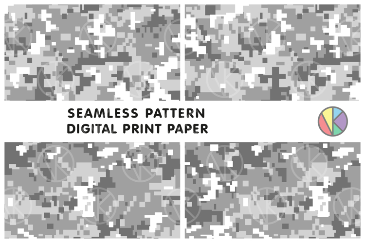 Pixel Camouflage Seamless Tileable Pattern.