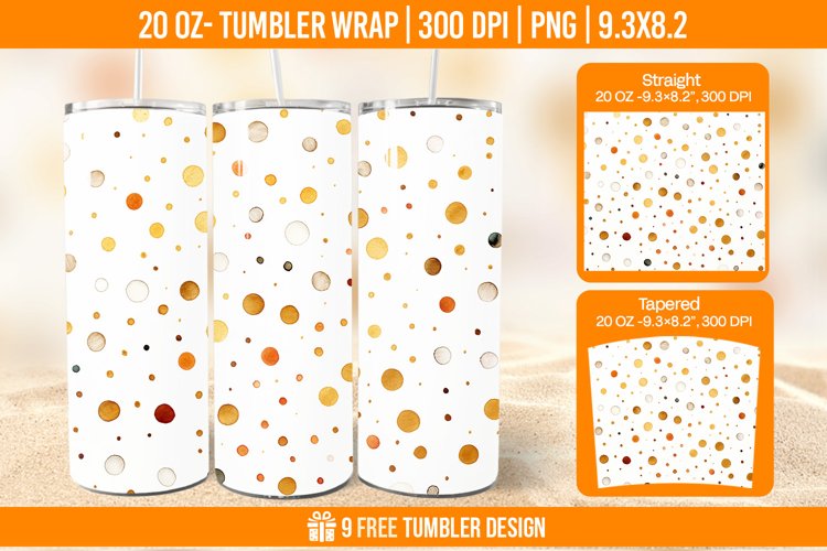 Confetti Tumbler Wrap Designs, Sublimation Wrap