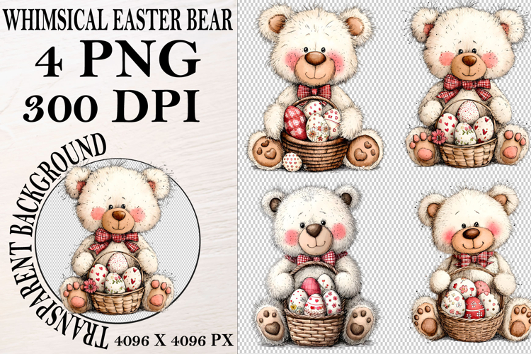 Whimsical Easter Bear Clipart Easter Bear png