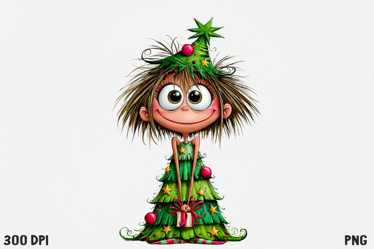 Whimsical Christmas Character Clipart PNG, Cute Holiday