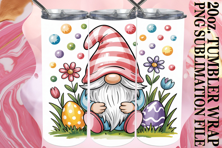 Pastel Watercolor Bow Tumbler Wrap for 20oz Sublimation example image 1