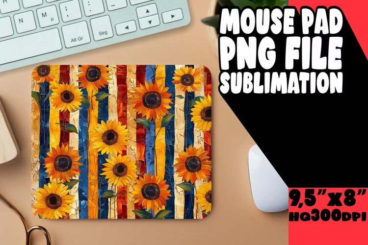 Bold Stripe & Floral Mouse Accessory - Unique Desk Enhanceme