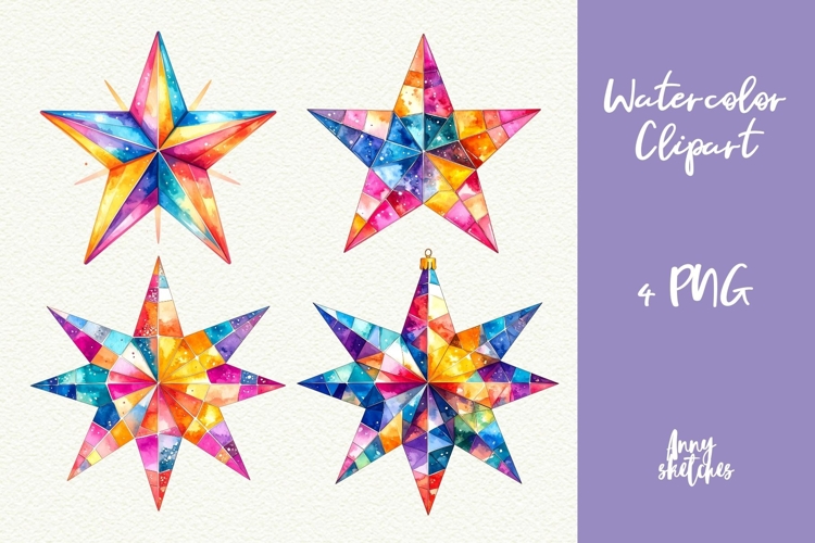 Retro Star Clipart Groovy Disco Christmas PNG