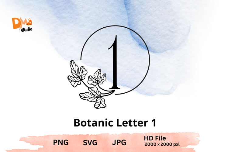 Botanic Letter - Elegant Botanical Monogram PNG | SVG | JPG