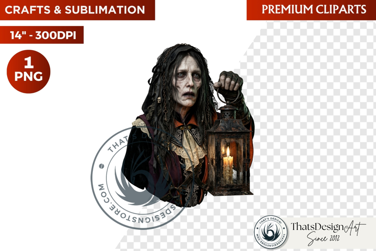Gothic Halloween Harvest Character PNG Clipart sublimation