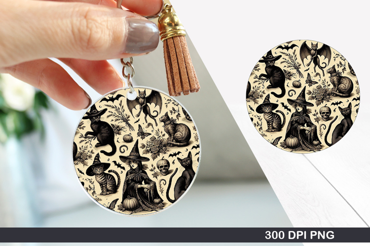 Halloween Keychain Sublimation -Halloween Keychain PNG