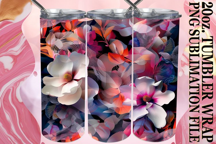 Elegant Springtime Blossom Tumbler Wrap 20oz example image 1