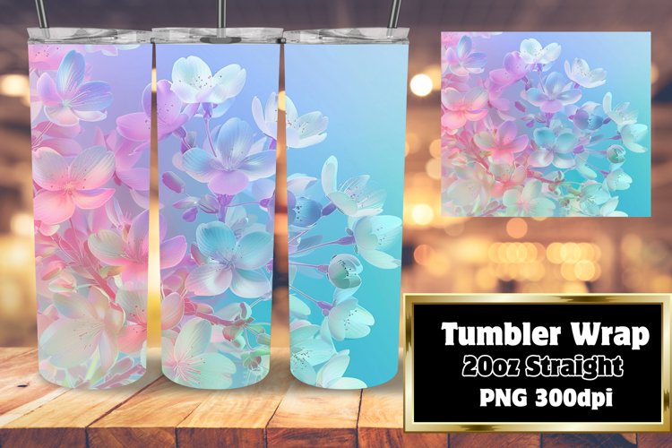 Gradient Design Tumbler Wrap for Sublimation Projects 20oz