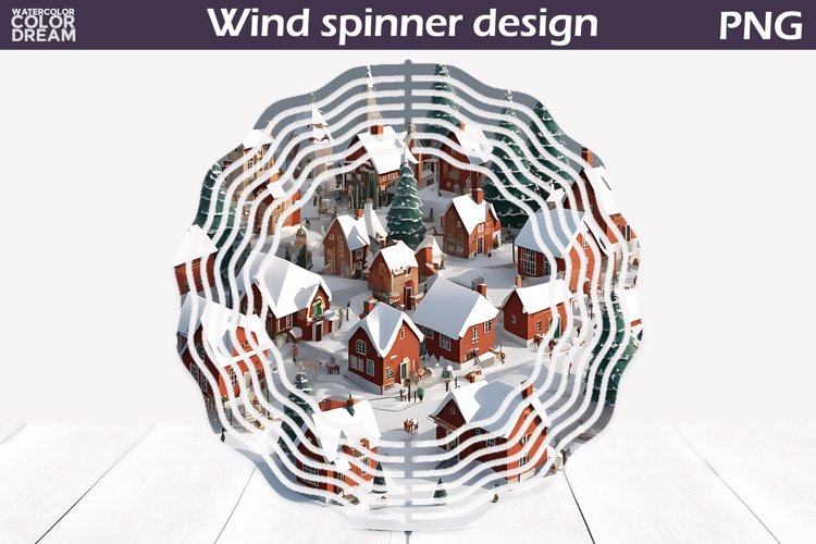 Christmas Wind Spinner Sublimation | Winter Wind Spinner