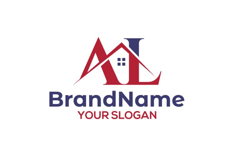 A and L Real Roof Window Logo Design Vector