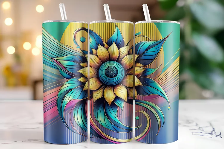 Flowers Tumbler Wrap | Sublimation | Tumblers