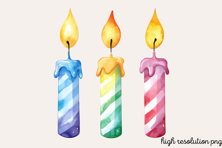Birthday Watercolor Clipart PNG