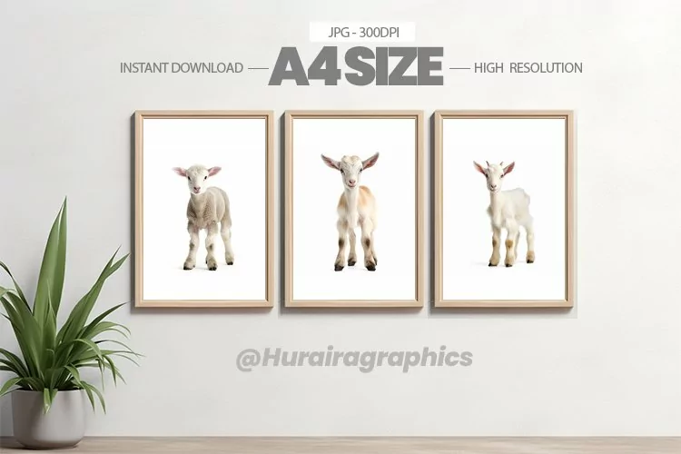 Safari Animal Wall Art - 03 Variations
