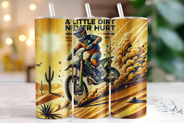 Bike Racer Tumbler Wrap | Sublimation | Tumblers