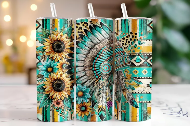 Traditional Headband Tumbler Wrap | Sublimation | Tumblers
