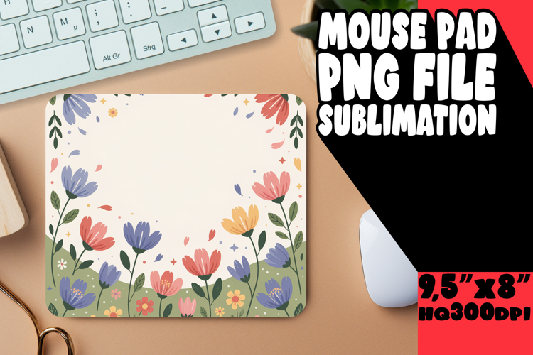 WHIMSICAL DESK MAT PLAYFUL DESIGN, Flowers