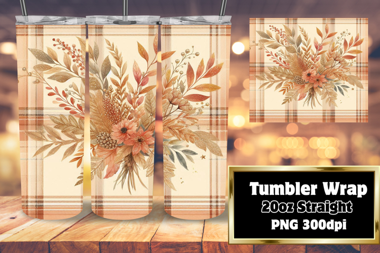 DYNAMIC PNG for 20oz Tumbler , Autumn Flower