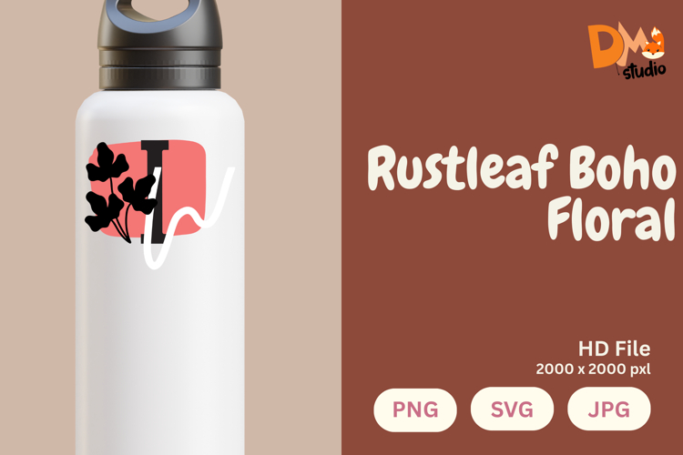 Rustleaf Boho Floral Monogram