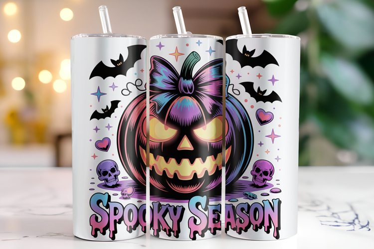 Spooky Season Tumbler Wrap | Sublimation | Tumblers example image 1