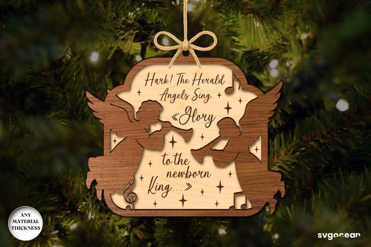 Christmas Nativity Ornament Laser Cut | Bible Quotes | SVG
