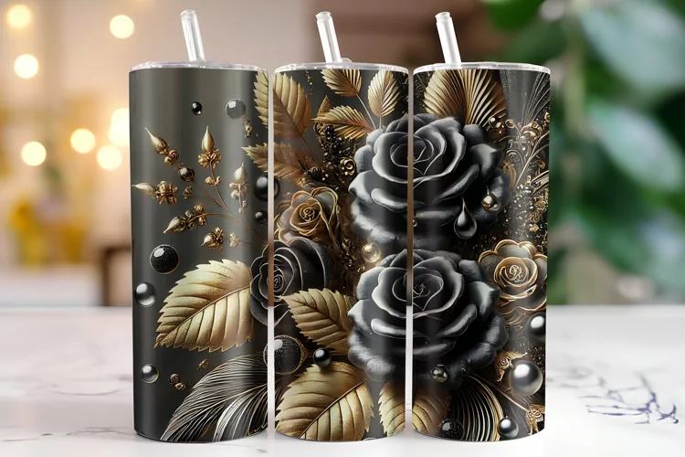 Flowers Tumbler Wrap | Sublimation | Tumblers