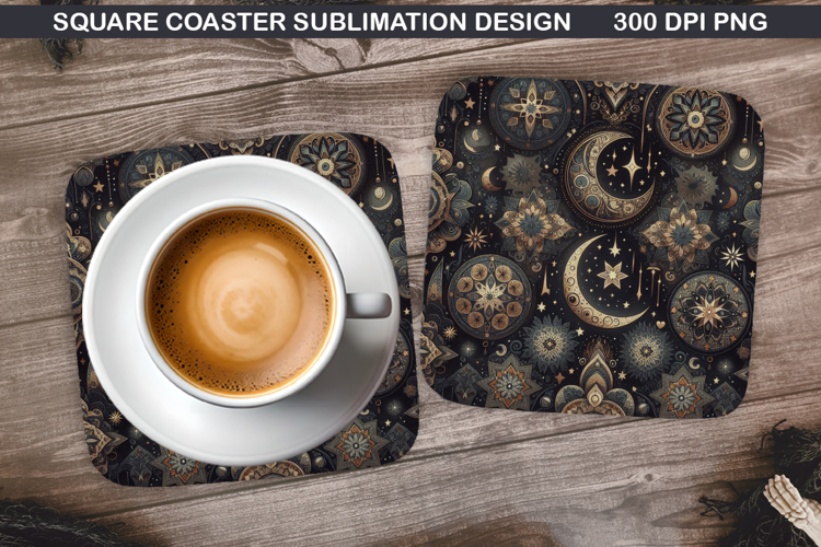 Halloween Coaster Sublimation, Halloween Coaster PNG Design