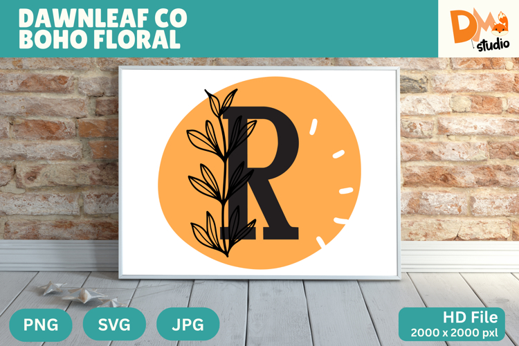 Floral Monogram Letter Svg Image 16