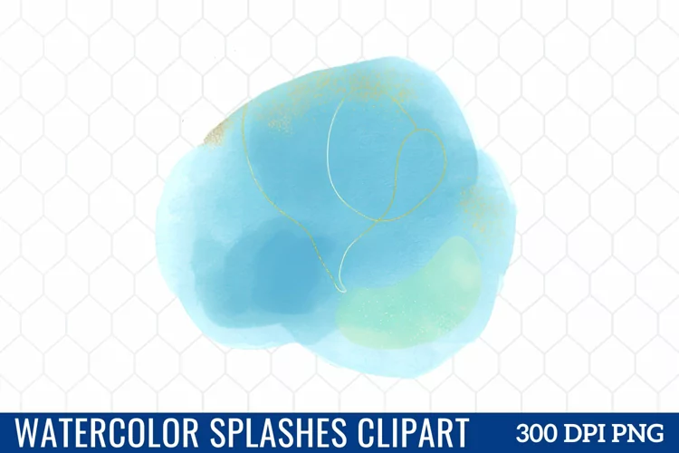 Watercolor Splashes Clipart
