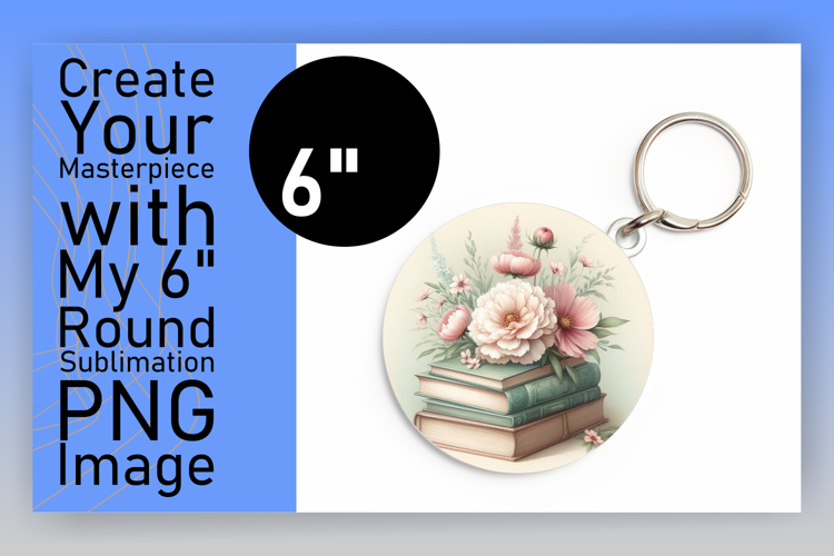 Vibrant Round Design Coaster Template , Books