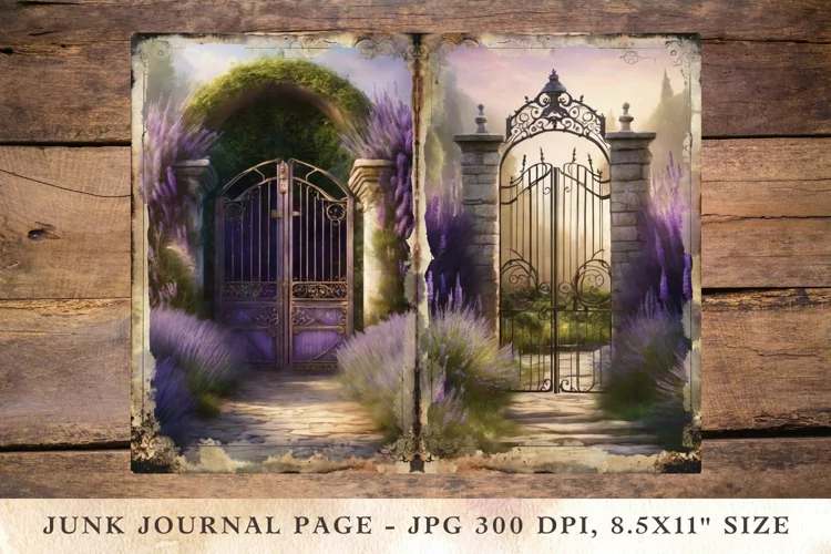 Printable Junk Journal Pages Lavender 13