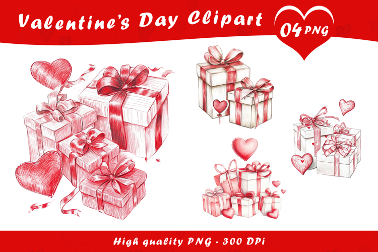 Valentine Hearts Clipart Image 12
