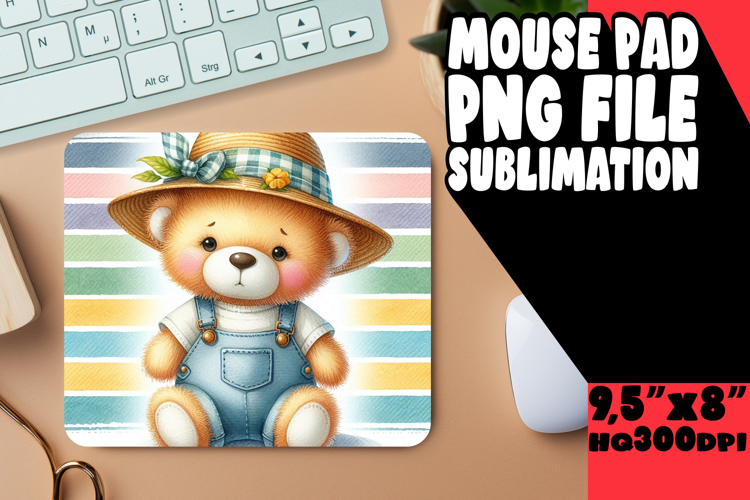 LUMINOUS MOUSE PAD CREATIVE DESIGN, Teddy Bear