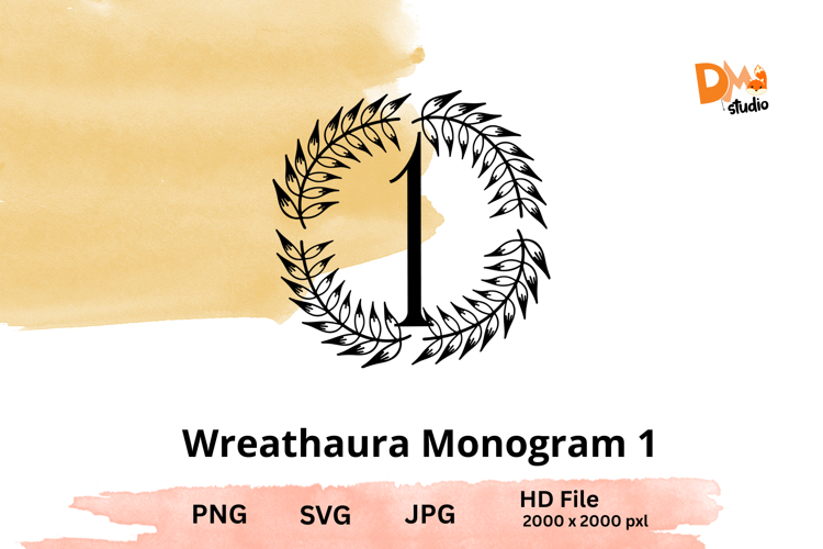 Wreath Monogram SVGs Image 24