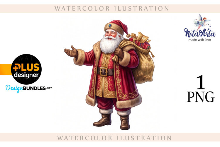 Christmas Santa in Elegant Attire example image 1