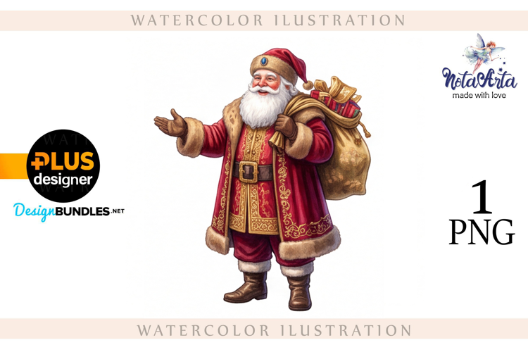 Christmas Santa in Elegant Attire