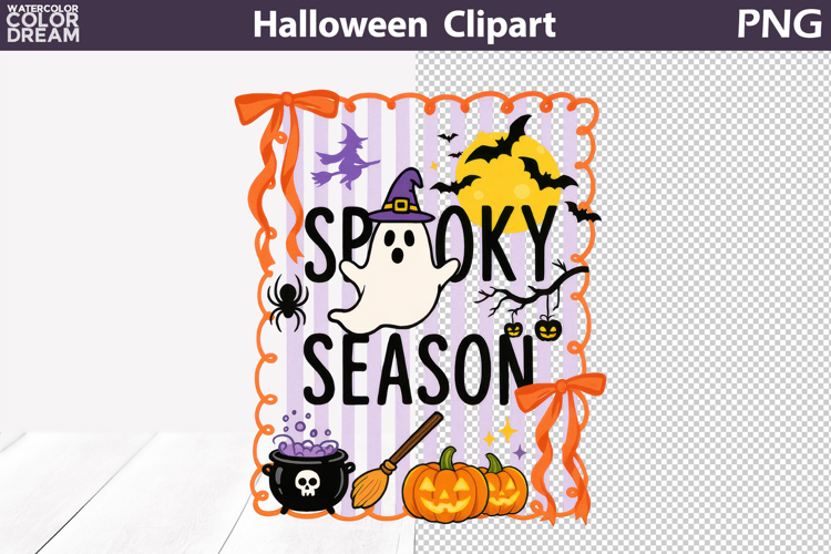 Spooky Season Halloween PNG | Cute Ghost Pumpkins