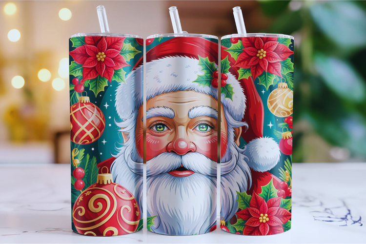 Merry Christmas Santa Tumbler Wrap | Christmas Wrap