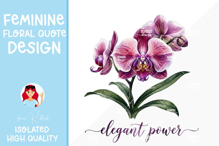 Feminine Floral Design Watercolor Flower Illustration