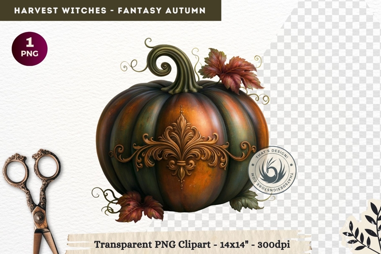 Harvest Witch Clipart Autumn Cottagecore Apothecary PNG RPG