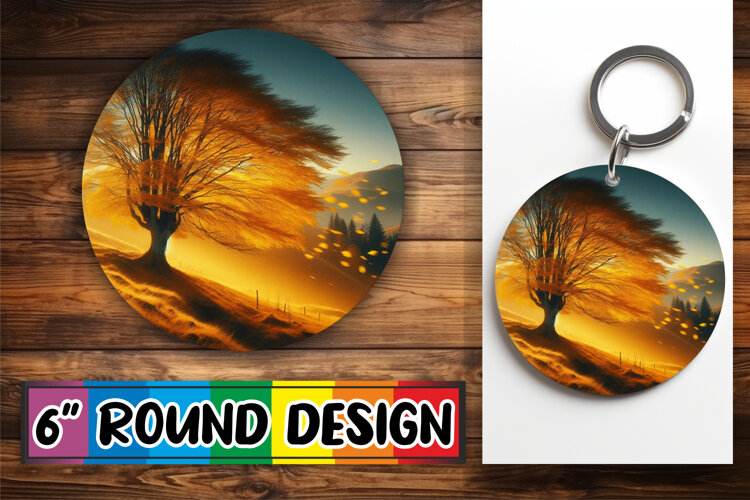 Radiant Round Car Coaster Magic, Autumn example image 1