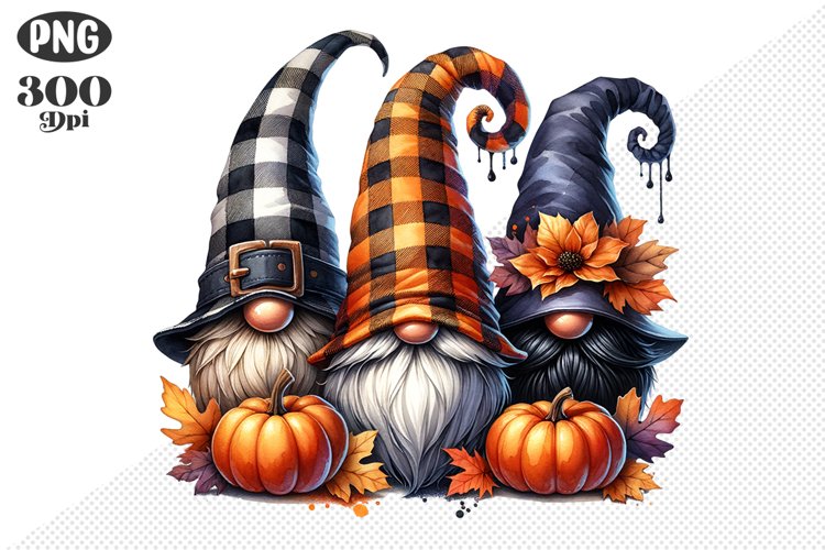 Halloween Gnomes Sublimation - Clipart PNG Design