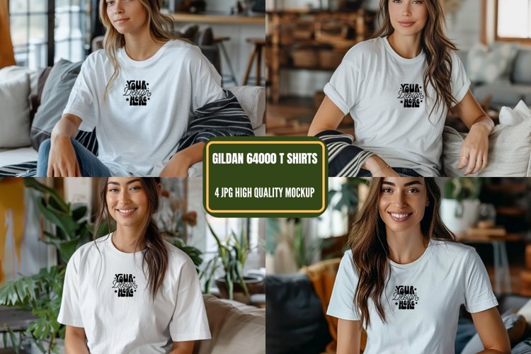 White Tshirt Mockup Image 3