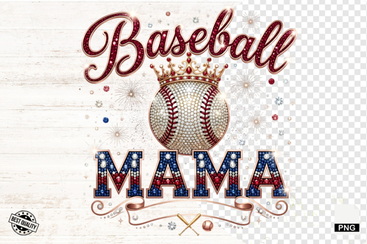 Baseball Mama Png Sublimation - Mothers Day Png